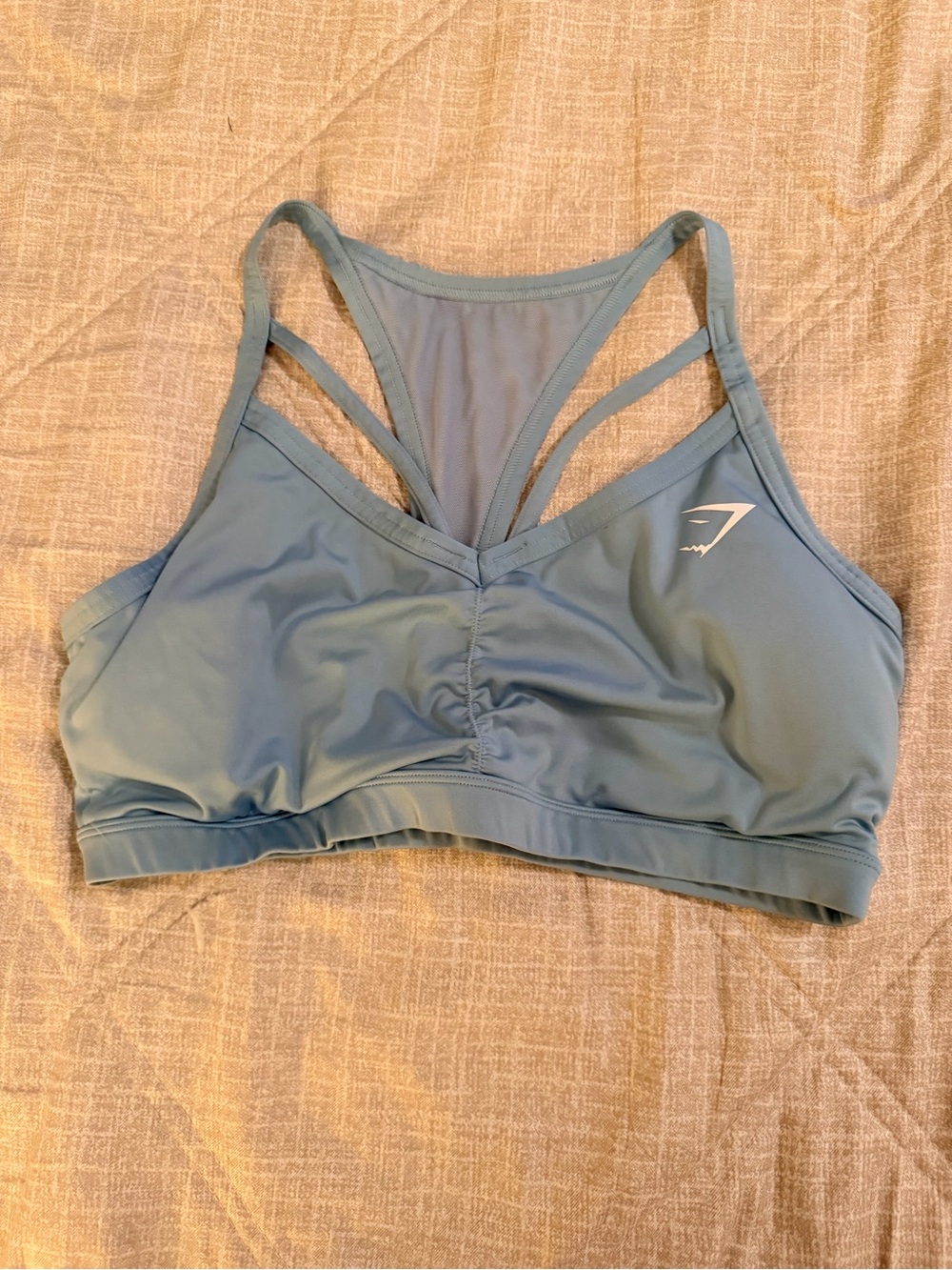 Gymshark Sky Blue Double-Strap Sports Bra - Picture 1 of 2
